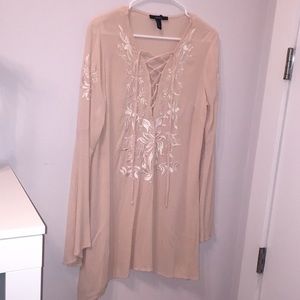 Boho Dress Laced Up Bell sleeves